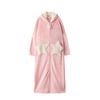 Couple Star Nightgowns New In Autumn Winter Korean Version Loungewear Coral Velvet Thickened Nightwear Men's Long Sleepwear