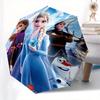 Disney Frozen, Elsa Themed Automatic Opening and Closing Folding Umbrella, Portable - Durable, 8-rib Umbrella Frame, Very Suitable for Busin