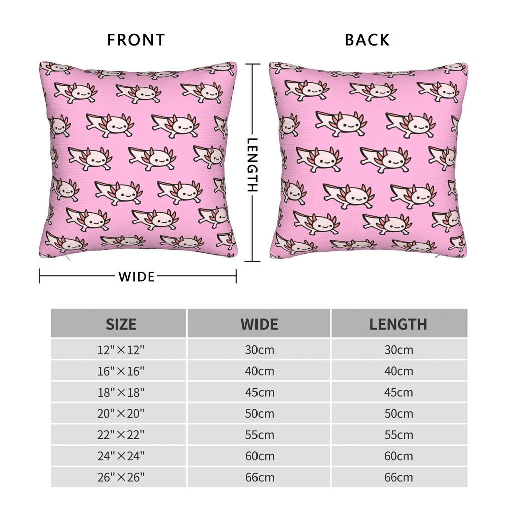 Cute Axolotl Pillow Cover Soft Cushion Cover Cute Funny Pillow Case For Sofa Couch Bed Living Room