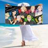 Tokyo Revengers Print Beach Towel, Large Soft Quick Dry Towel for Beach Camping Swimming