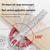 Multifunctional Inch System Adjustable Woodworking Protractor and Angle Ruler