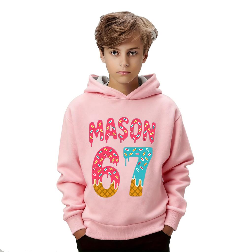 Modă pentru copii Pulover imprimat Casual cu mânecă lungă cu gât rotund Hanorac Top