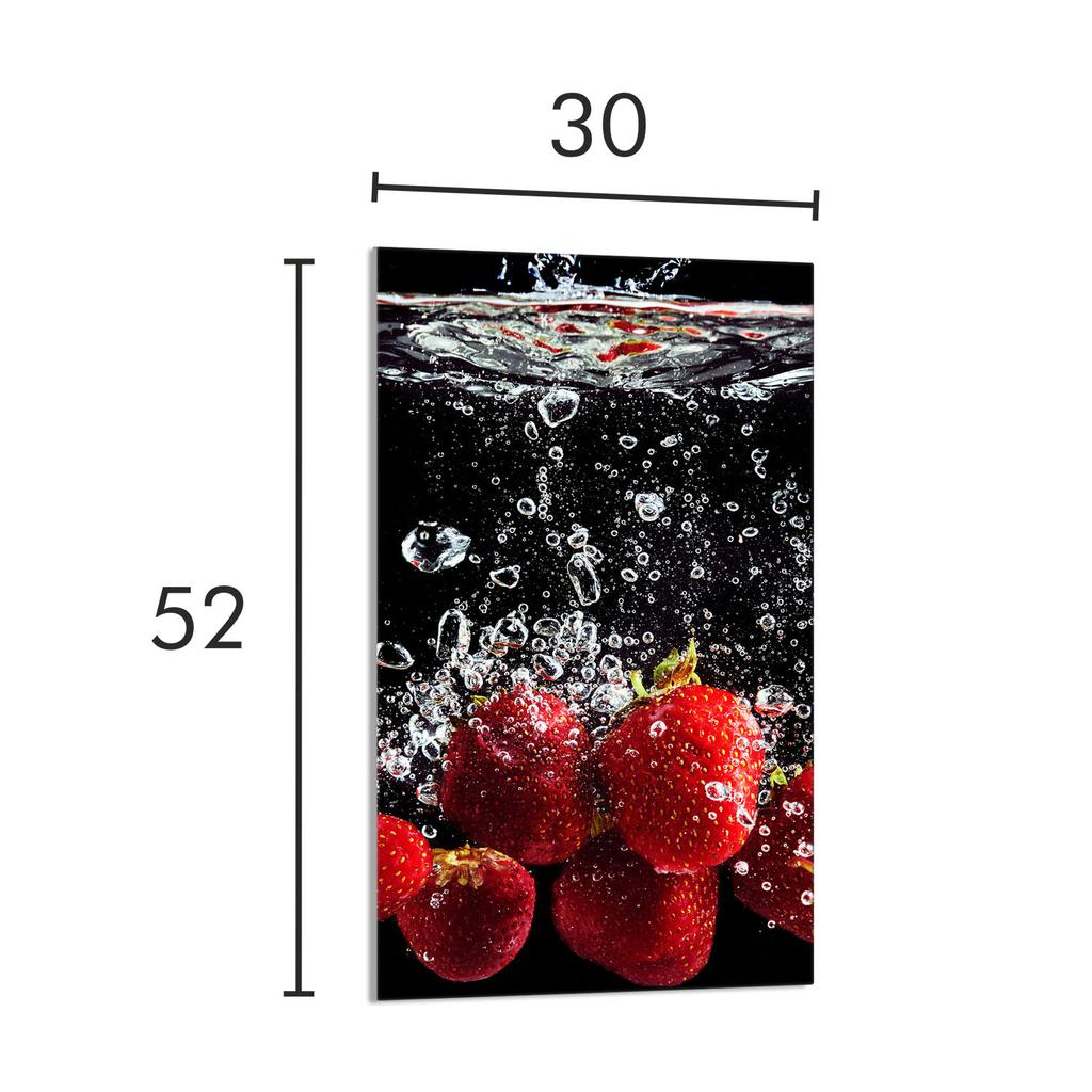 SZKLANA DESKA DO KROJENIA 30x52 Truskawki
