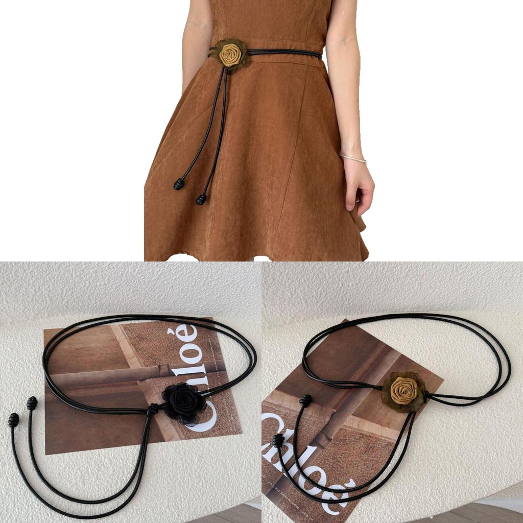 Bohemian Floral Fabric Belt For Women With Tie Closure For Dress Decoration