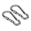 2pcs Stainless Steel Locking Clip Outdoor Camping Locking Buckle for Hiking Hammock Dog Leash Harness