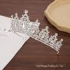 Retro Crown Necklace and Earring Set: Luxury Three-Piece Bridal Jewelry for Weddings and Banquets