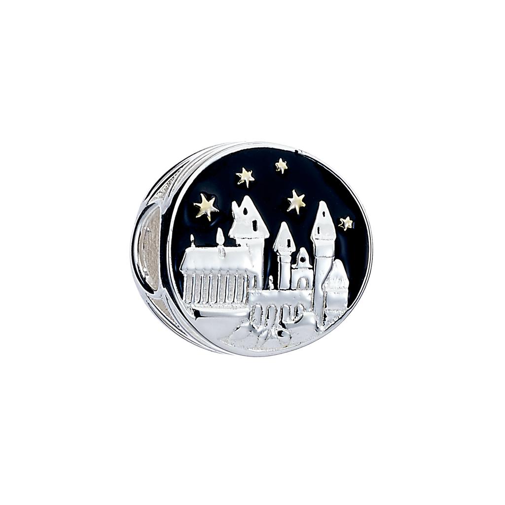 Harry Potter Sterling Silver Hogwarts Castle Spacer Bead Silver