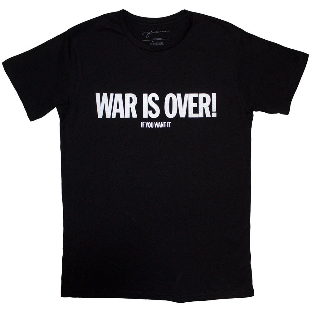 John Lennon War Is Over T-Shirt Black New L