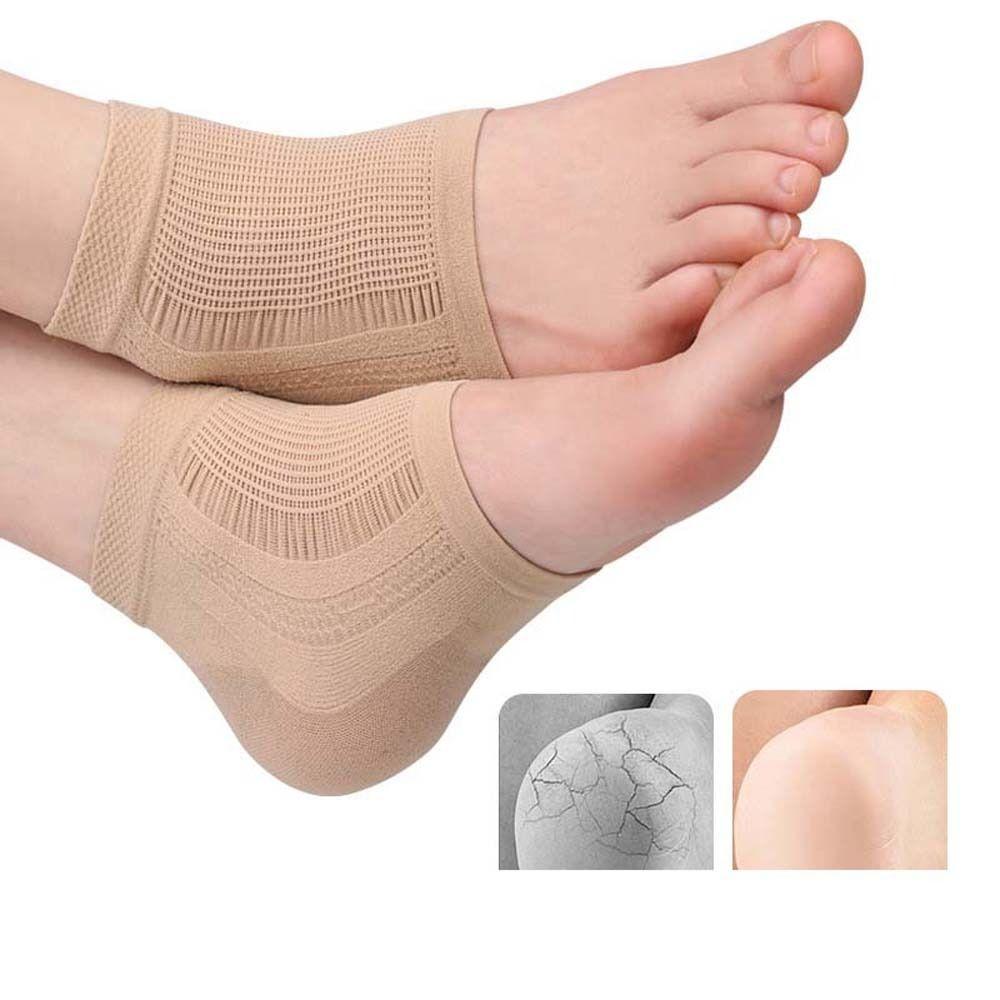 Plantar Fasciitis Support Foot Skin Female Socks Gel Heel Protector Half-yard Socks Heel Sleeve Pads Silicone Heel Pads