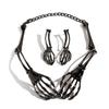 Skeleton Gothic Punk Accessory Set With Metal Bones And Pumpkin Skull For Cosplay Costumes