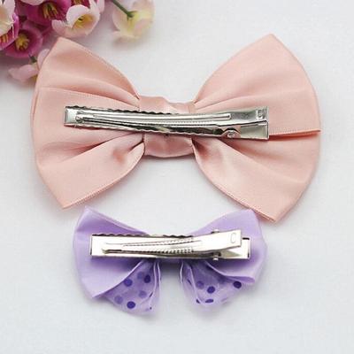 Hair Accessories Fashion Handicrafts Single Prong 20Pcs Bows Alligator Clips Flat Metal Hair Clip DIY Barrette Hairpin  Delicate Jewelry