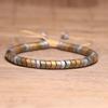 Matte Gradient Disc Beaded Wrap Bracelet – Boho Multilayer Waterproof Jewelry, Casual Stackable Gift for Women