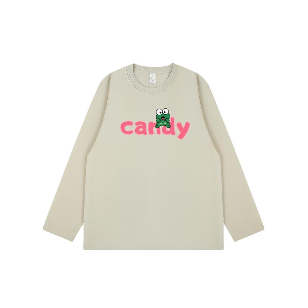 Cute Cartoon Print Collection: Trendy Unisex Korean-Style Long-Sleeve Tees
