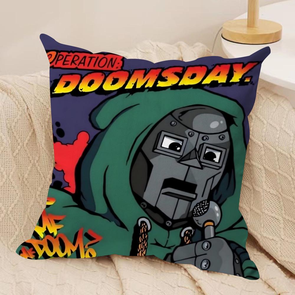 M-MF D-Doom Madlib Cushion Cover Soft Plush Double-Sided Printed Sofa Pillow Cushion Cover | Cozy All-Season Durable Decor Gift