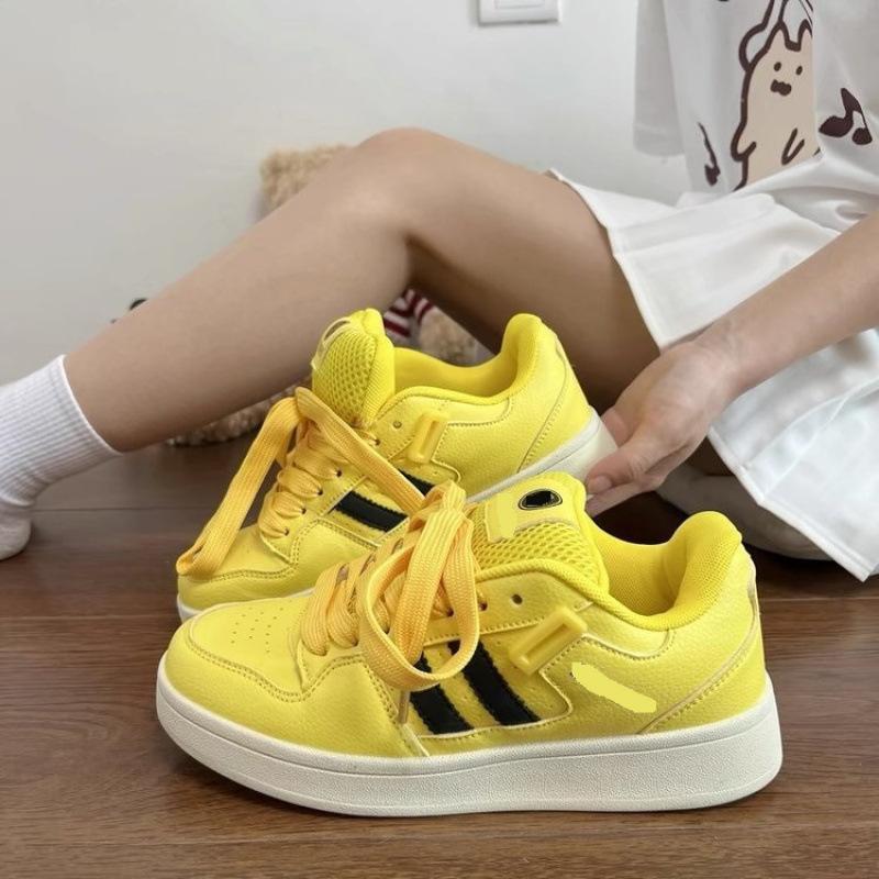 Platform Bread Shoes Women's Spring New Student Versatile Sports Shoes Casual Board Shoes