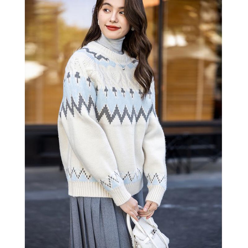 Mokana Women's Fair Isle Long Sleeve Sweater