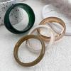 Ingemark Trendy Vintage Green Resin Thick Chunky Bangles for Women 2025 New Exquisite Stacking Up Bracelet Daily Party Jewelry