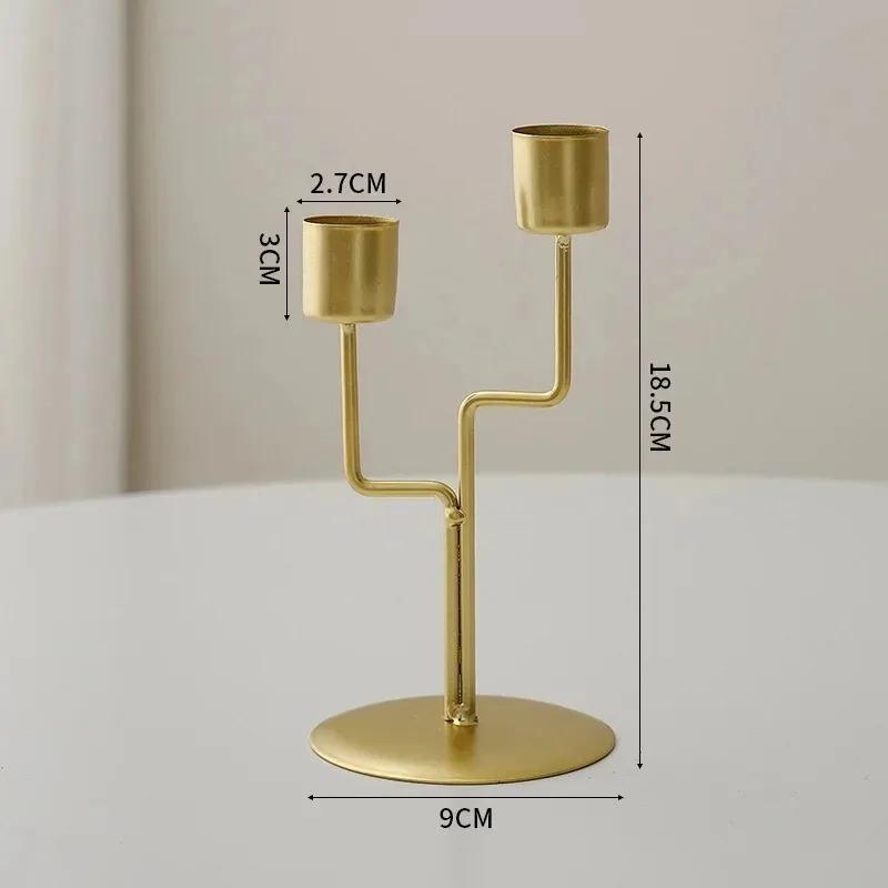 Candlestick Crafts Simple Nordic Desk Candle Ornament Candle Holder for Dining Room Decor Thanksgiving Wedding Festivals Gift