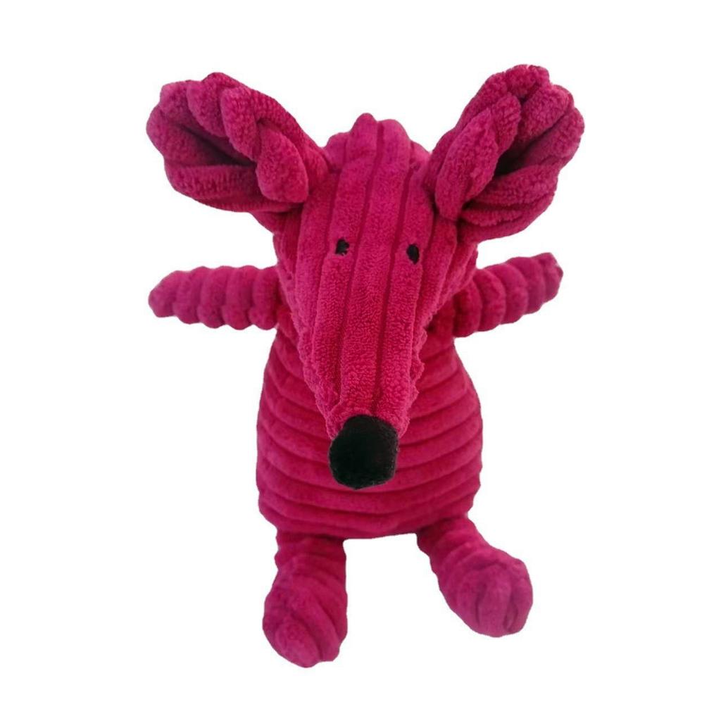 Fun Pet Toy Donkey Shape Corduroy Chew Toy For Dogs Puppy Squeaker Squeaky Plush Bone Molar Dog Toy Pet Training Dog Accessories