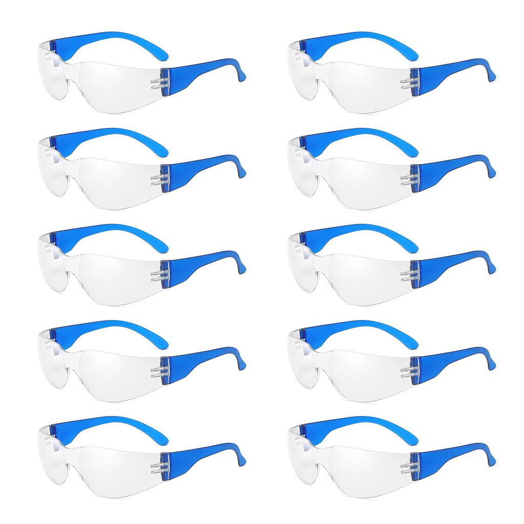 10pcs Childrens Protective Glasses Light Weight Scratch Resistant Eyewear Kids Windproof Safety Glasses Goggles