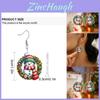 Christmas Acrylic Snowman Earrings With Printed Finish For Festive Celebrations