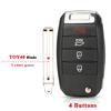 jingyuqin 10pcs 4Button Flip Remote Key Case Shell For KIA K2 K3 K4 K5 Ceed Rio Carens Cerato Sportage Optima Forte Soul Sorento