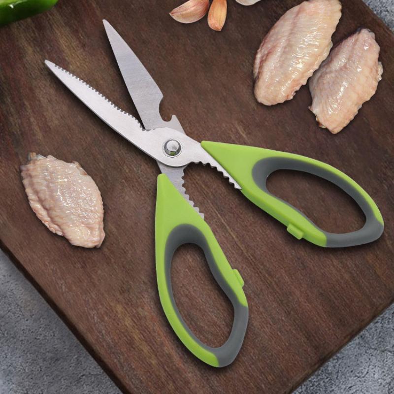 Stal Nierdzewna Ostre Ostrze Klipsy do Koreańskiego Grilla Domowe Wielofunkcyjne Nożyce Kuchenne z Dziadkiem do Orzechów Otwieraczem do Piwa