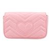 Gucci Borsa a Spalla GG Marmont in Pelle Trapuntata Rosa con Catena, Doppia G con Hardware Argento, Borsa a Tracolla da Donna per Uso Quotidiano, Feste, Viaggi 476433-DTDCP-5815