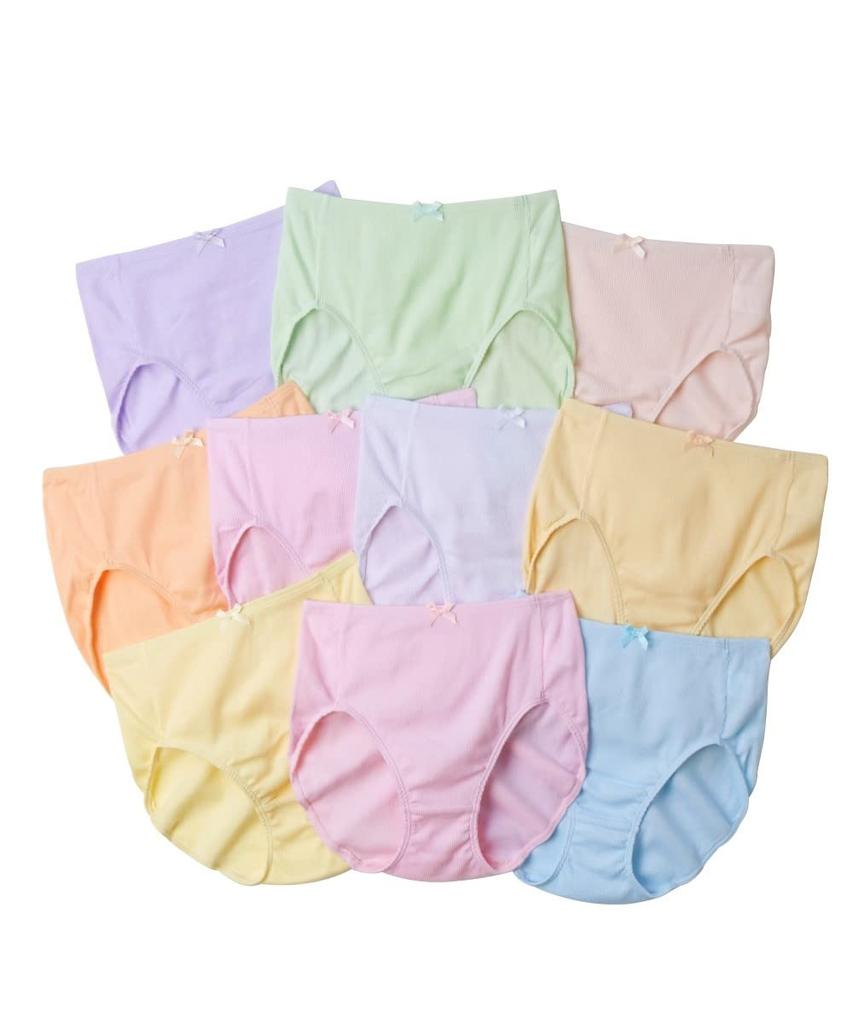 Shorts Large Deep Elastic Touch Pastel 3L [Nissen] Set, 10-Piece Set, Size, Women's, Waist, 100% Cotton, Ribbed, Doesn't Skin, Simple, Plain, Colors,