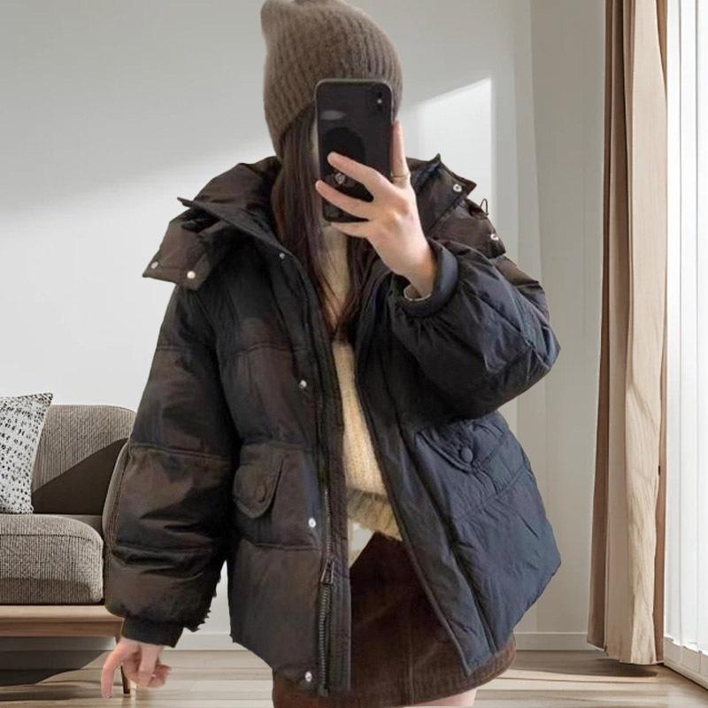 Puff down jacket women's short winter women's large size duck down women's new Pinghu HD