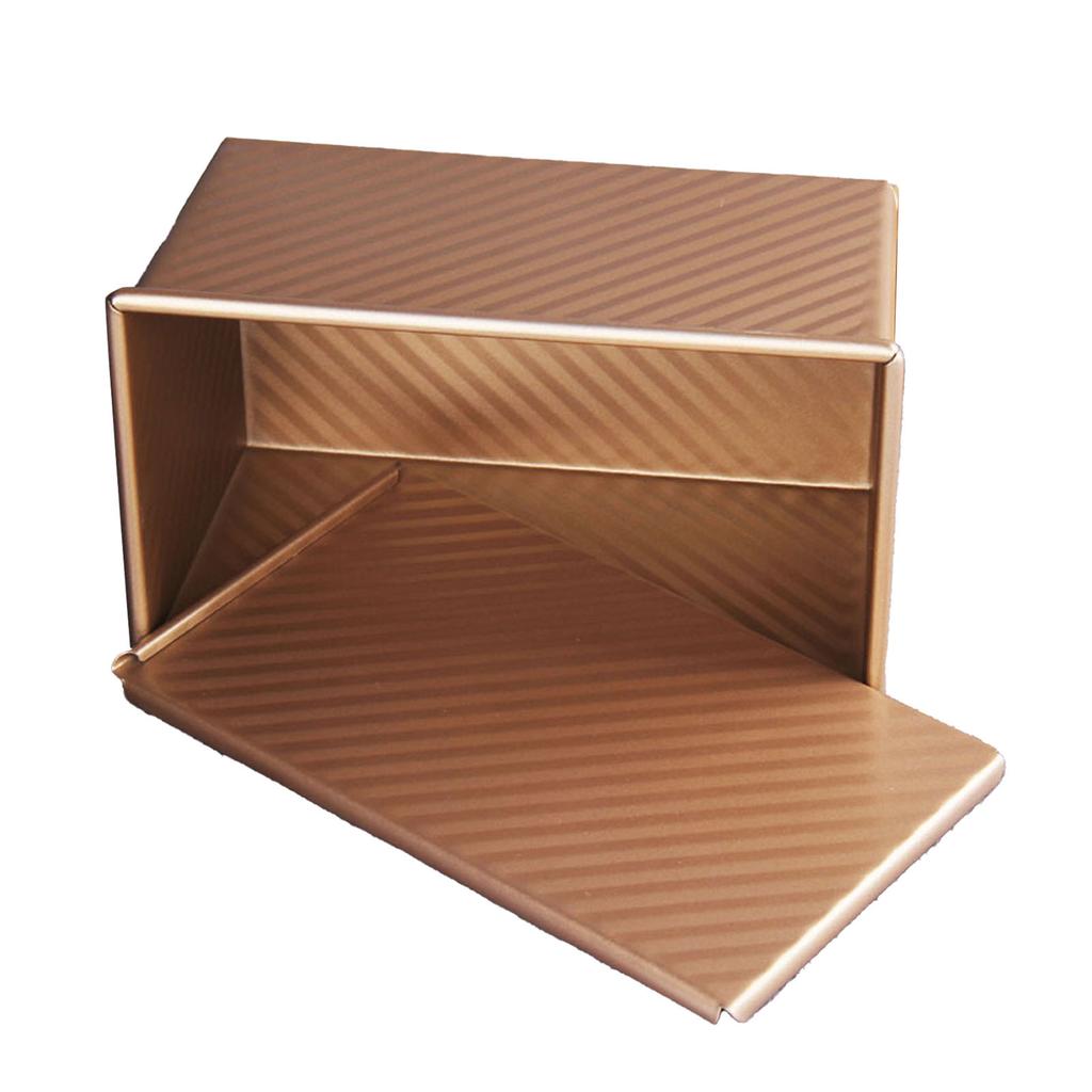 Backform Kastenform mit Deckel Antihaftbeschichtung Schnelllösend Kohlenstoffstahl Wellenmuster Rechteck Toastform