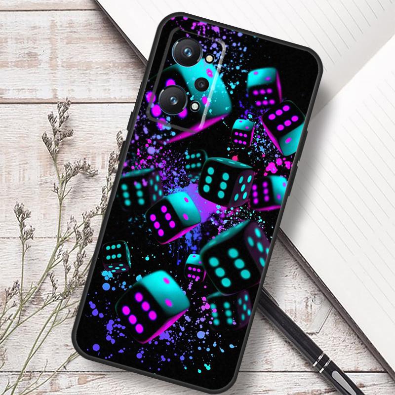 Dices Poker Casino For Realme C75 C67 C61 C55 C53 C51 C21Y C25S GT 7 5 6 Pro GT 6T 10 11 12 13 14 Pro Plus Case