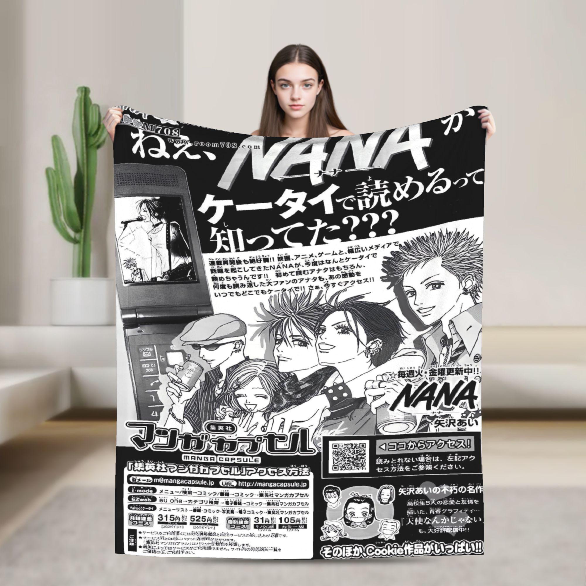 

Nana Anime Blankets Quality Soft Warm Bedding Throws Winter Kids Adult Couch Chair Sofa Bed Funny Bedspread 75x90cm