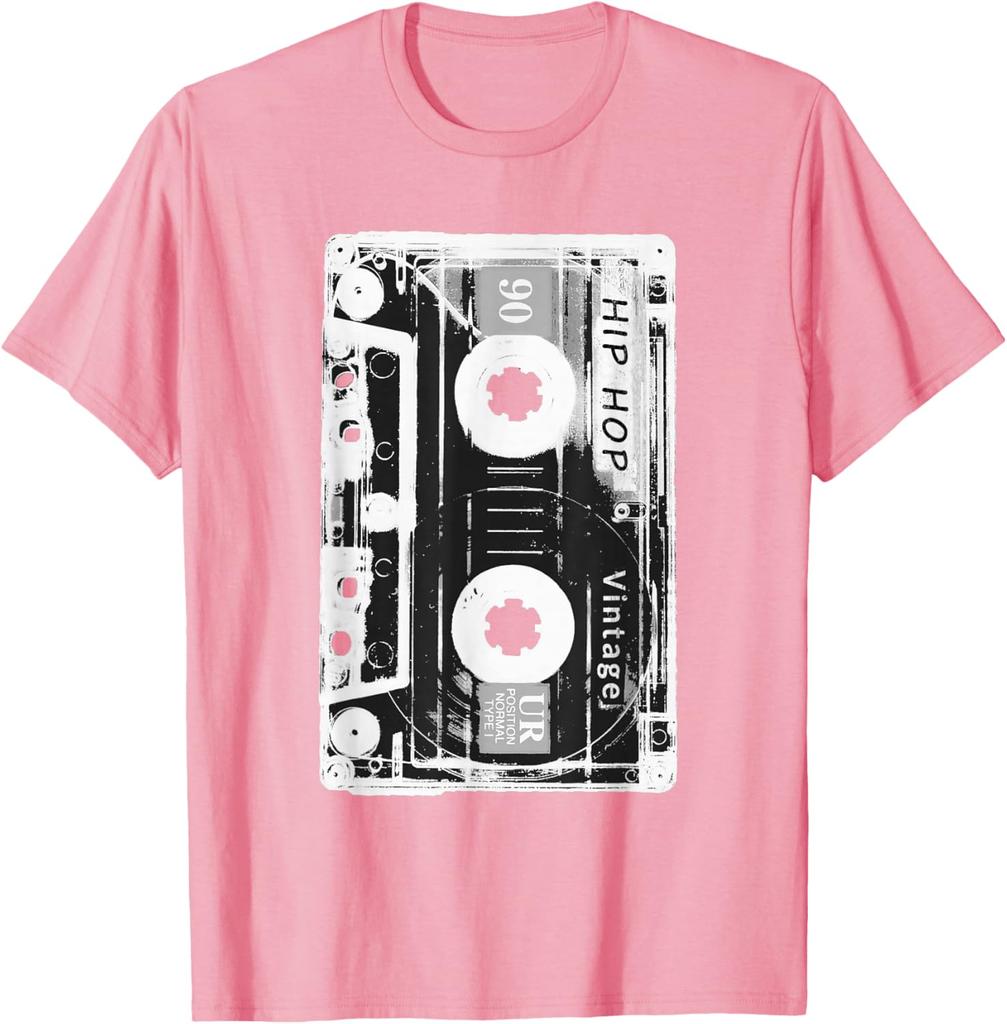 Vintage Cassette Tape Hip Hop Music 80s 90s Retro Distressed T-Shirt