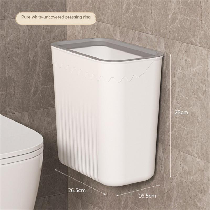 

Подвесной мусорный бак для кухни, большая вместимость, кухонная мусорная корзина для вторичной переработки, настенное мусорное ведро для ванной комнаты с крышкой