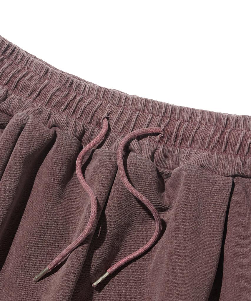 613SEOUL Heritage Pigment Wide Bermuda Pants (Wine)