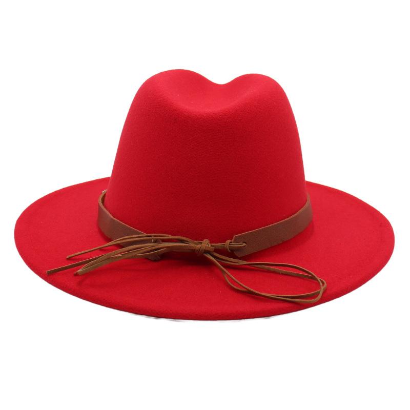 S New Retro British Top Hatsmall Belt Felt Hat Autumn And Winter European And American Jazz Hat Ins Style