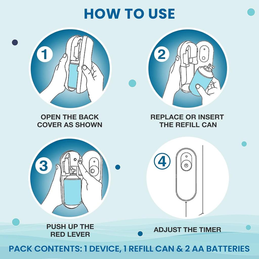 Godrej Aer Matic Automatic Room Freshener Refill Pack 210ml Cool Surf Blue 2200 Sprays