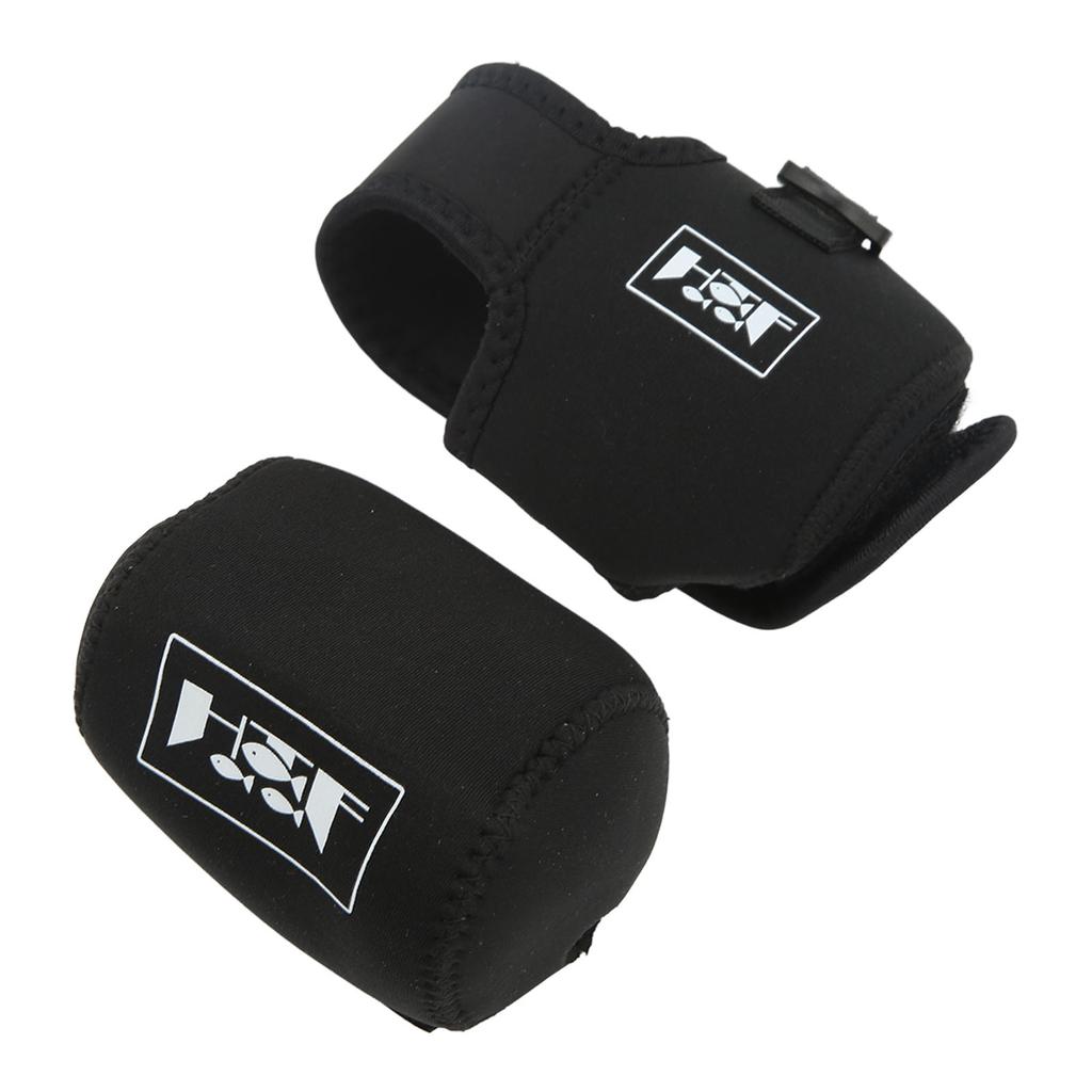 2 Stück Angelrollenabdeckung Neopren Stoßfest Elastische Angelrollentasche für Outdoor