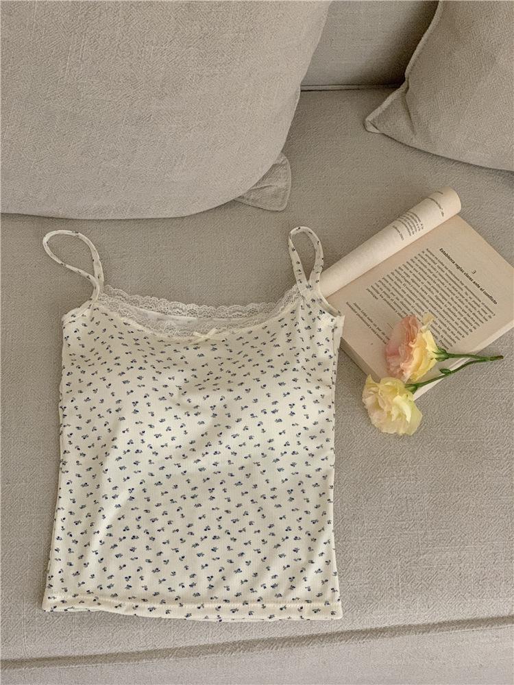 Sladké a pikantní květinové tílko: Zeštíhlující tílko s hrudní vložkou a krásným designem zad pro ženy