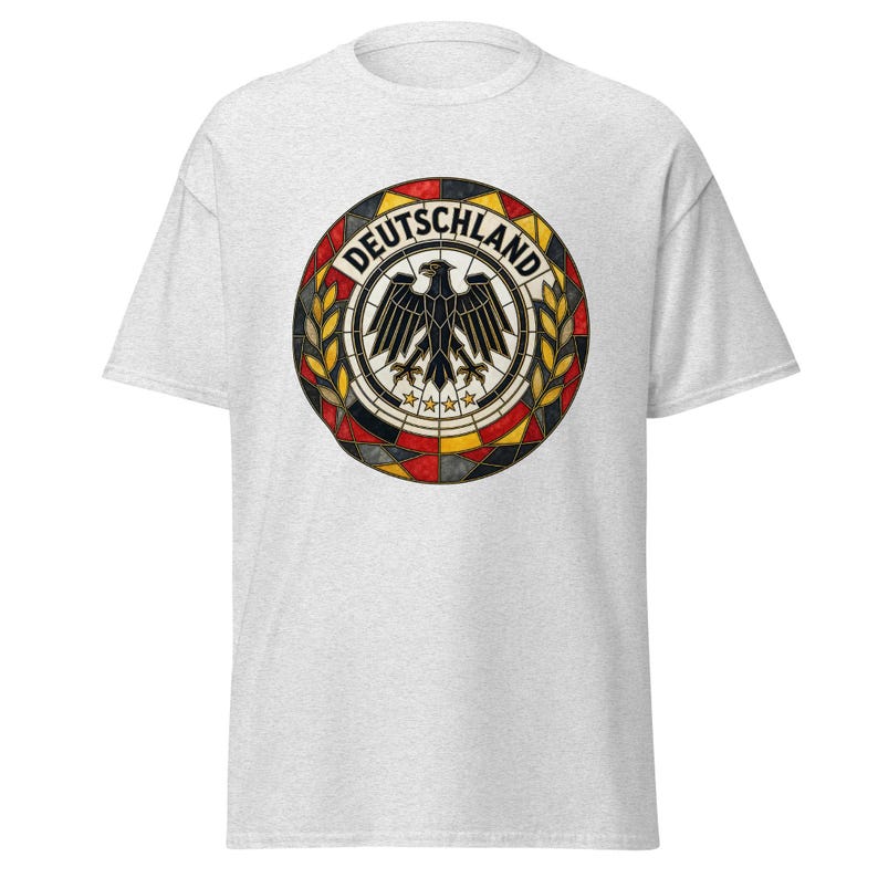 Germany Soccer World Cup 2026 T-Shirt | Deutschland Stained Glass Eagle Crest 2XL