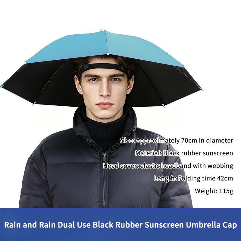 Portable Hands Free Umbrella Hat With Uv Resistance And Rain Proof Design Perfect For Hiking Fishing Gardening And Camping
