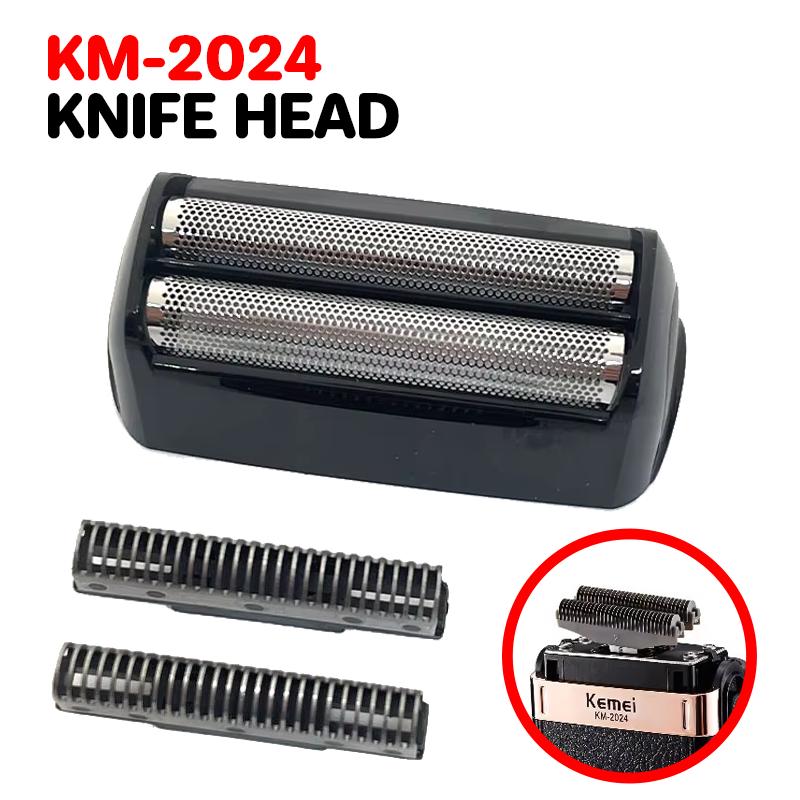 Kemei 2024 Razor Blade Shaver Head For Men's Electric Shaver KM-2024 Razor Mesh Blade Net Original Beard Shaving Parts