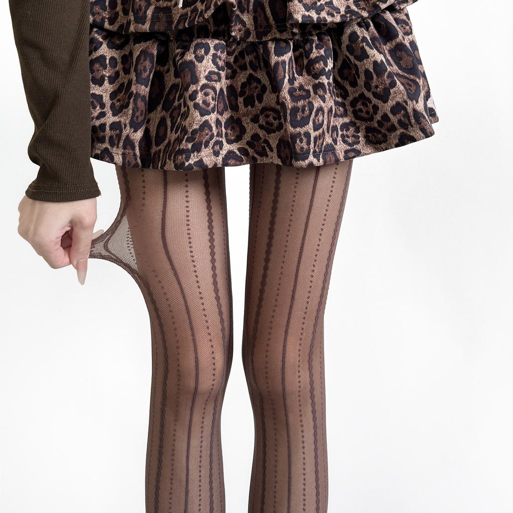 Women Stockings Fishnet Tights Sexy Geometric Striped Pantyhose Rattan Mesh Lace Gothic Y2K Lolita Girl Seamless Fishnet Legging