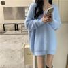 Women's Imitation Mink V-Neck Sweater - Spring & Autumn Korean Sweet Lazy Style, Soft & Plus Size Knitted Sweater