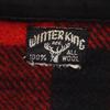WINTER KING 50s Vintage Triangular Wool Bag Check Pattern Long Sleeve Shirt Men's Used