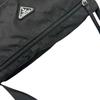 PRADA Triangle logo Shoulder Bag black unisex used
