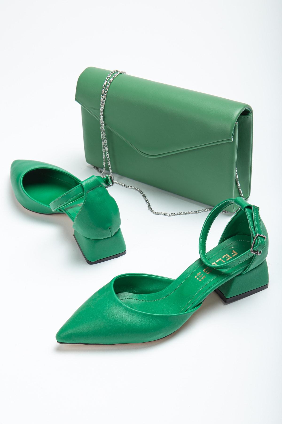 

Женская модная обувь на каблуке, повседневная летняя комбинация зеленой обуви на высоком каблуке 3 см