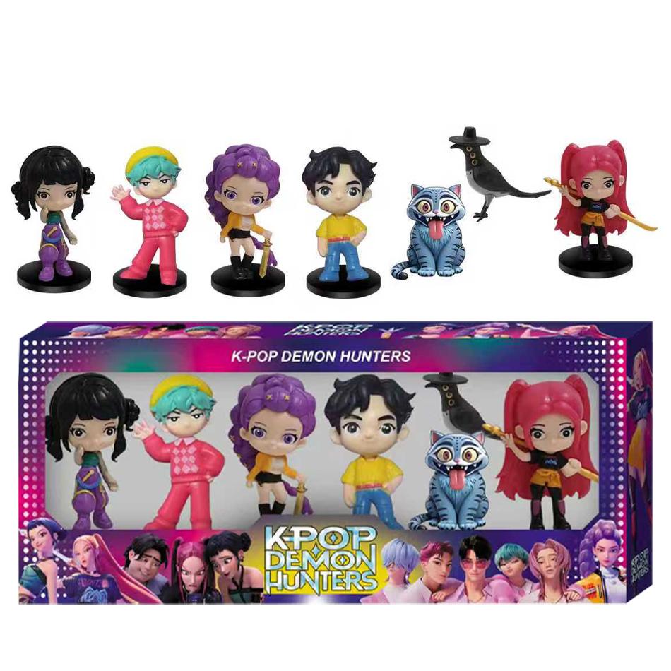 2027 NEW Kpop Devil Hunter Rumi Zoe Mira Anime Polyvinyl Chloride Character Collection Desktop Trinkets Childrens New Year Gift
