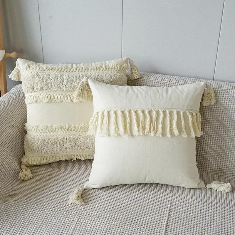 Nordic Plush Cushion Cover 45x45cm Soft Case Boho Decorative Pillow Case For Sofa Living Room Throw Pillow Cover Home Decor